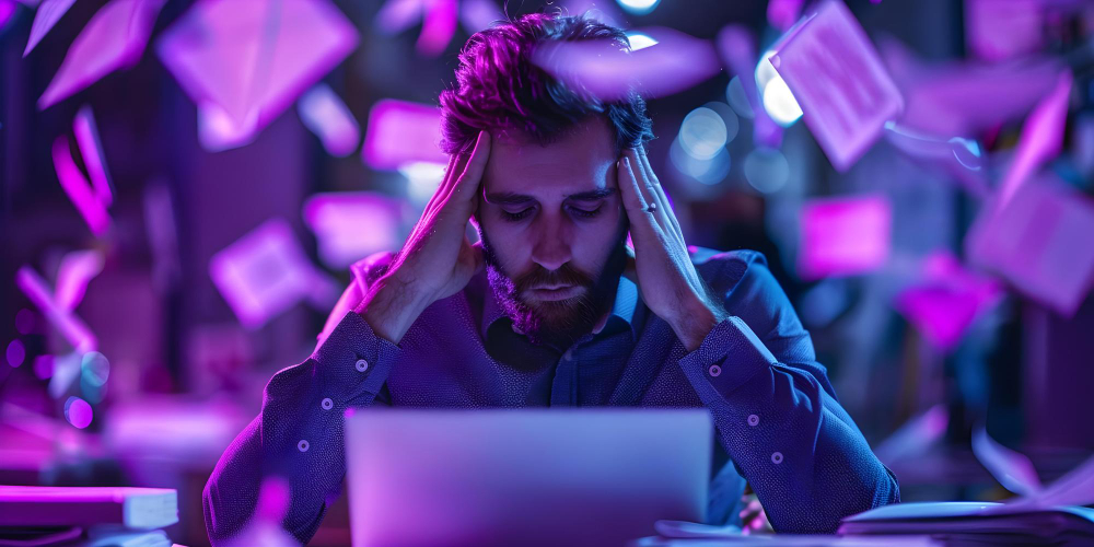 Ejecutivo evaluando datos antes de tomar decisiones empresariales estratégicas